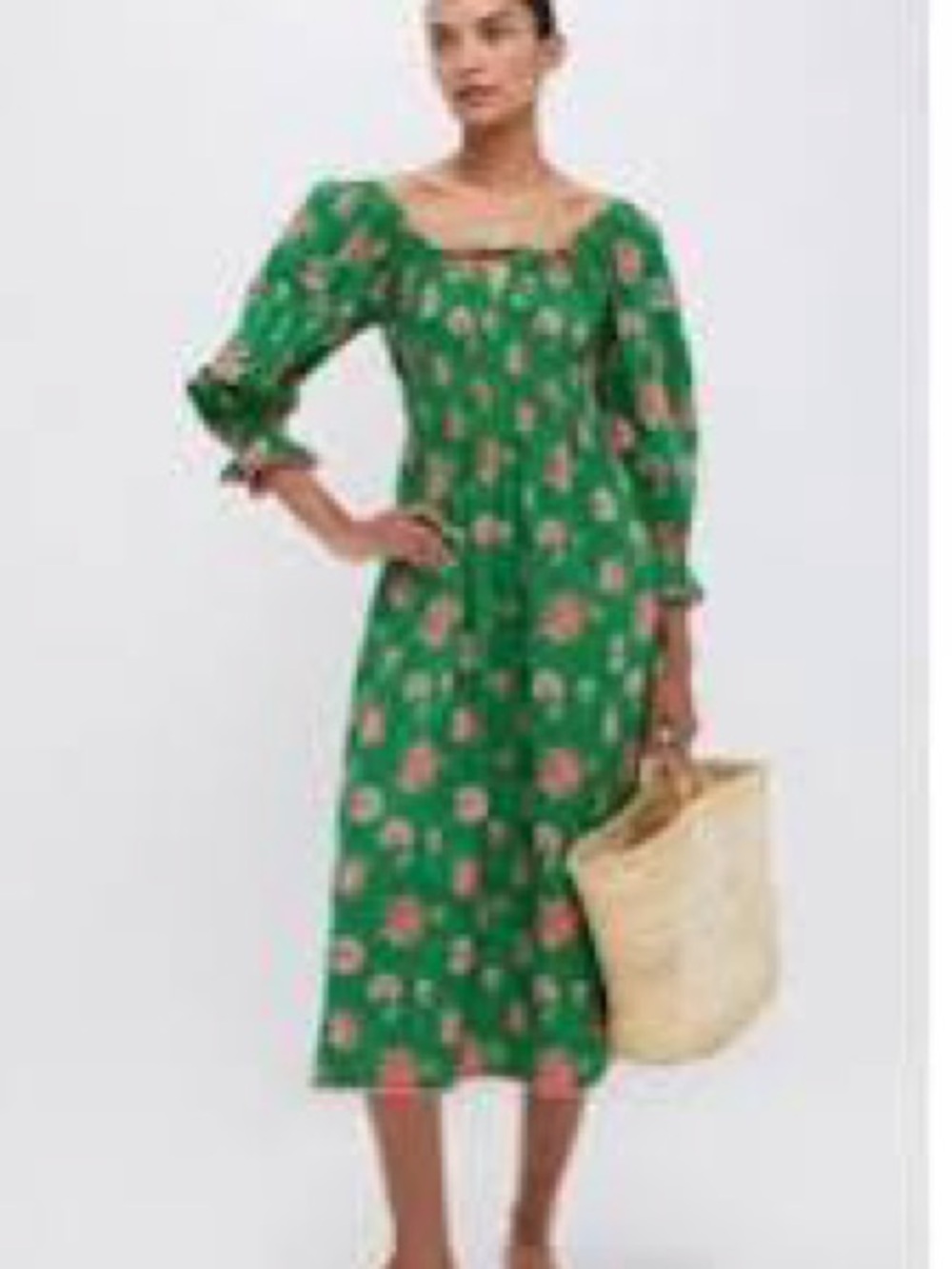 Pink Coty Prints Emerald Jungle Midi dress S